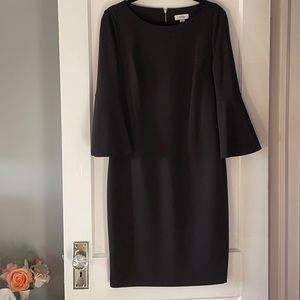 Calvin Klein black bell sleeve dress